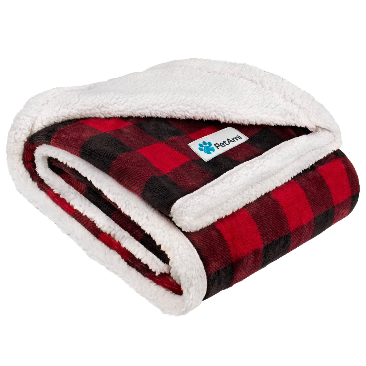 PetAmi Dog Blanket for Medium Small Pet Cat Puppy, 60x40, Plaid Dark Gray