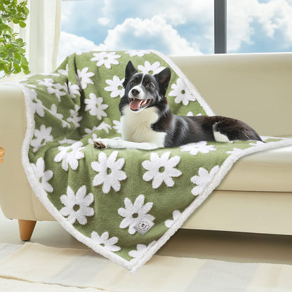 Luciphia Waterproof Dog Blanket for Small Dogs Cats Soft Reversible Fleece