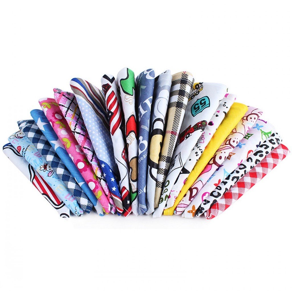 PET SHOW 50 Pack Boy Cotton Dog Bandanas Bulk for Small Dogs