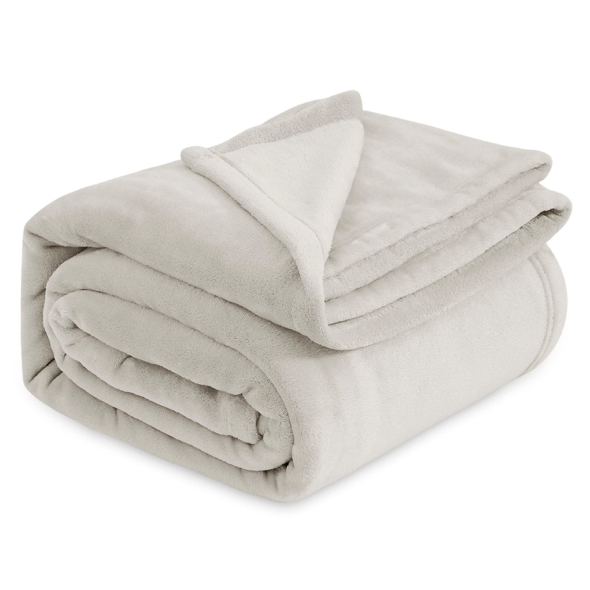 Bedsure GentleSoft Fleece Blanket Twin Size Grey - 300GSM Lightweight Plush Fuzzy Cozy Soft Warm Blanket for Bed, Sofa, Couch, Travel, Camping, 60x80 inches