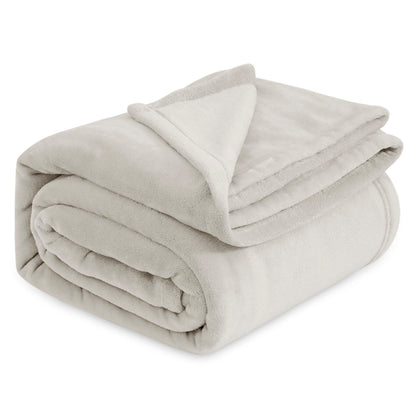 Bedsure GentleSoft Fleece Blanket Twin Size Grey - 300GSM Lightweight Plush Fuzzy Cozy Soft Warm Blanket for Bed, Sofa, Couch, Travel, Camping, 60x80 inches