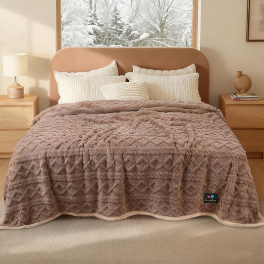 Luciphia Waterproof Blanket for Twin Bed Reversible Fleece Couch Cover