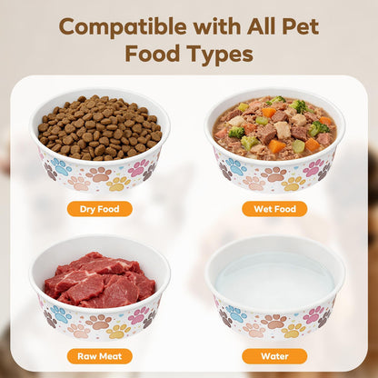 50Pack Disposable Dog Bowls, 16oz Paper Pet Bowls for Cats and Dogs