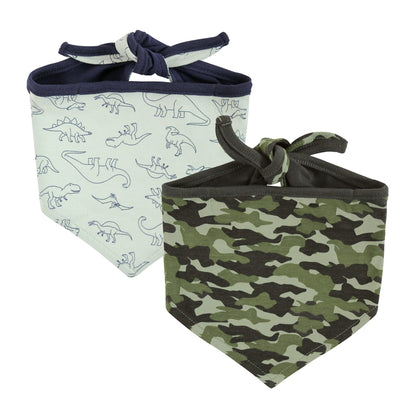 Luvable Friends Dog Reversible Pet Dog and Cat Bandana Bibs 2pk, Houndstooth Hearts, One Size