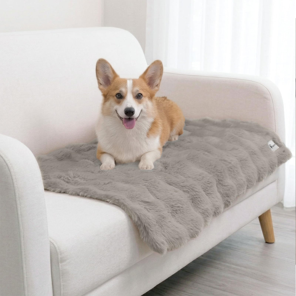 Paw Inspired Waterproof Dog Blanket, 32x24 Inch Size, Beige