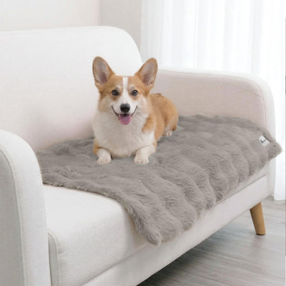 Paw Inspired Waterproof Dog Blanket, 32x24 Inch Size, Beige