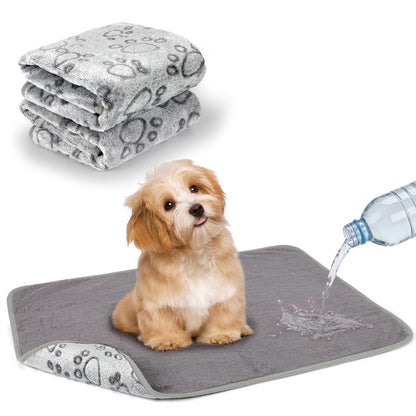 YUEPET 2 Pack Puppy Waterproof Blankets for Small Dogs, Dog Blanket 23"x16"