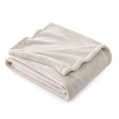 Bedsure GentleSoft Fleece Blanket Twin Size Grey - 300GSM Lightweight Plush Fuzzy Cozy Soft Warm Blanket for Bed, Sofa, Couch, Travel, Camping, 60x80 inches