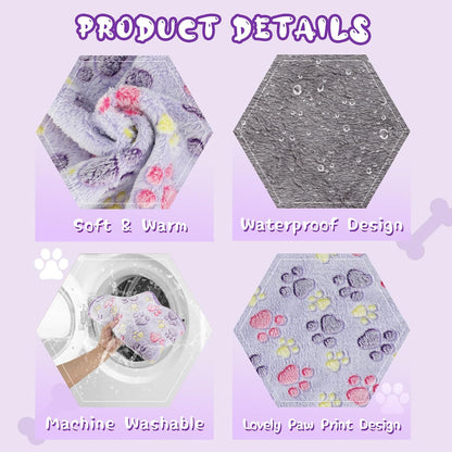 YUEPET 2 Pack Puppy Waterproof Blankets for Small Dogs, Dog Blanket 23"x16"