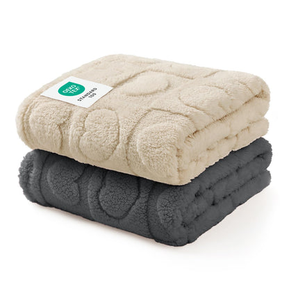 Luciphia 2 Pack Small Dog Blanket, Cozy Fleece Throw for Puppy Cat,30"x20"