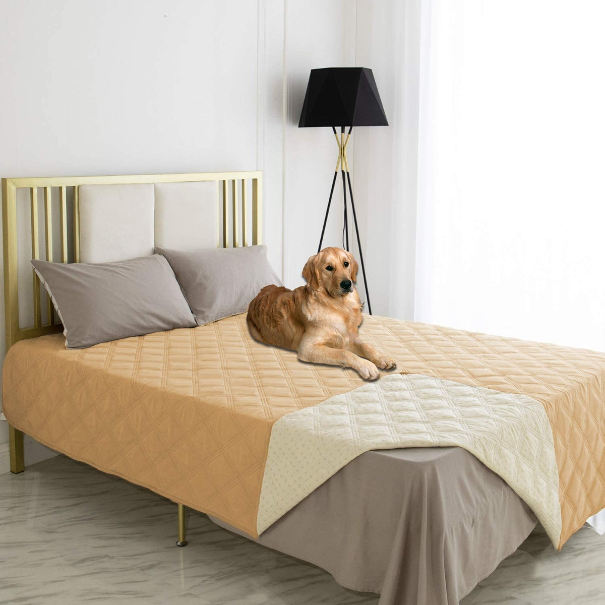 Ameritex Waterproof Dog Bed Cover Pet Blanket with Anti-Slip Back