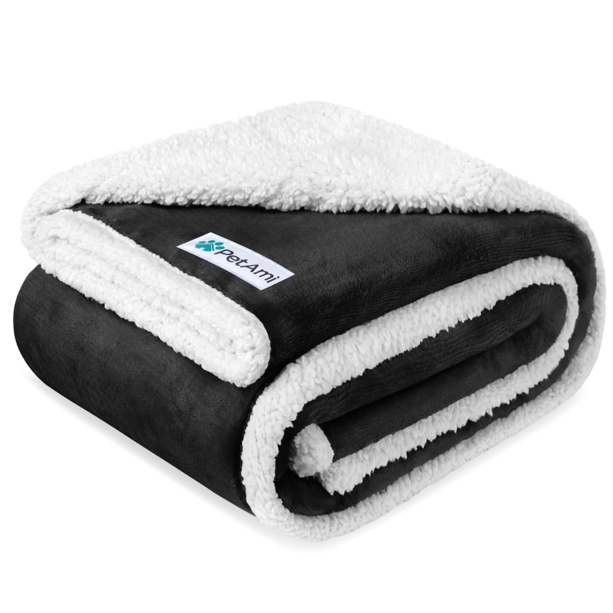 PetAmi Waterproof Dog Blanket for Large Dog Cat Pet, 60x80, Grey Sherpa