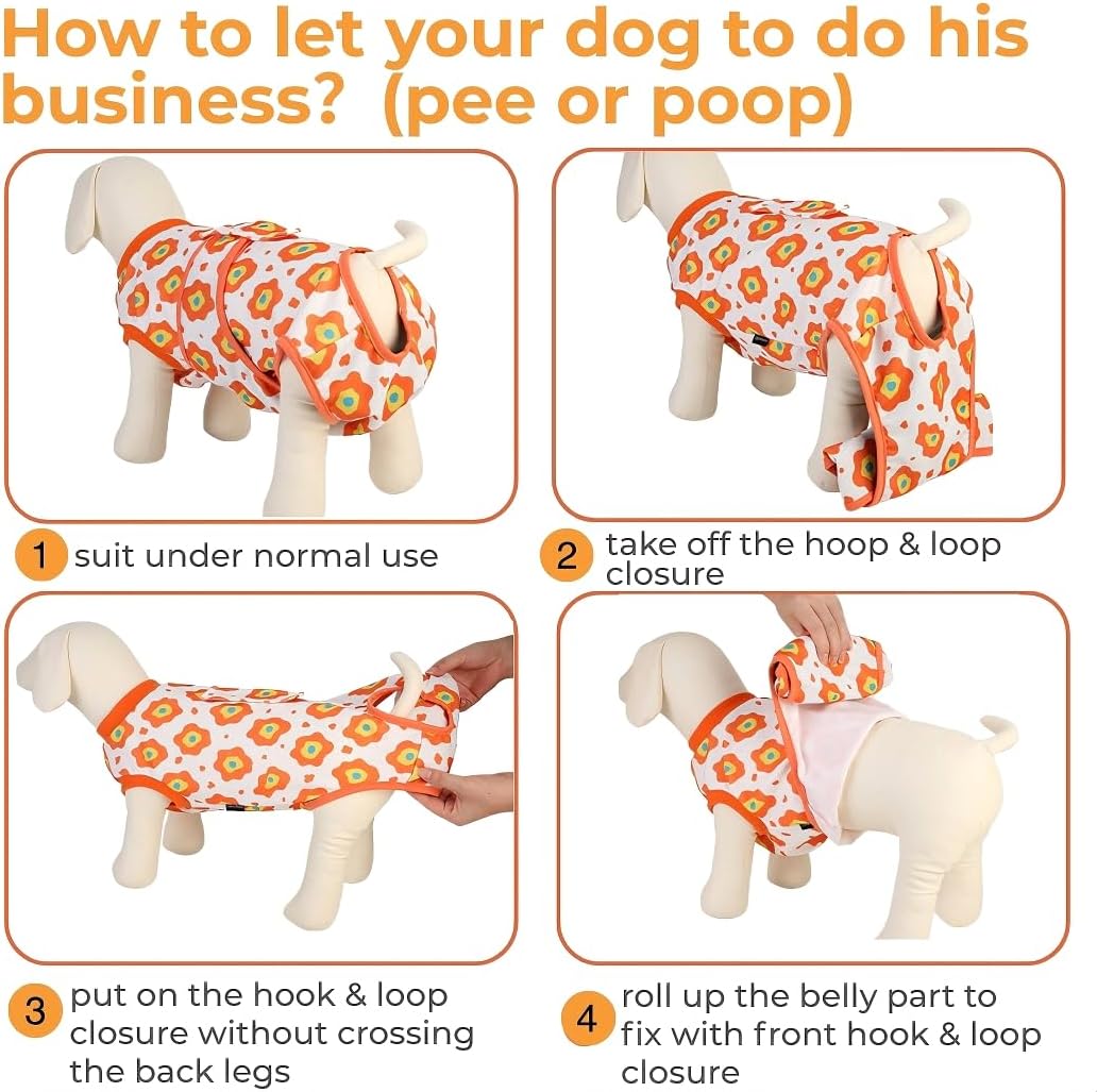 Surgery Recovery Suit for Female Male Dog, Soft Onesie After Spay Neuter,XS
