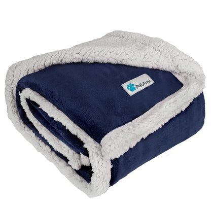 PetAmi Dog Blanket for Medium Small Pet Cat Puppy, 60x40, Plaid Dark Gray