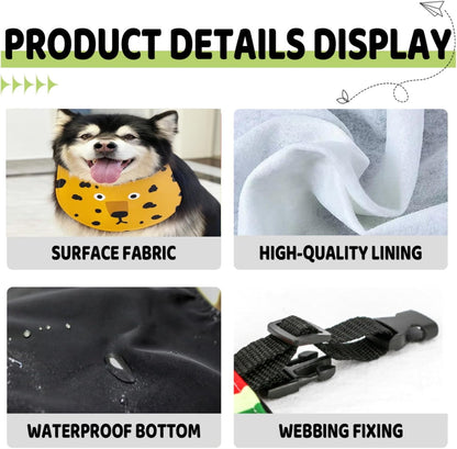 Dog Bandana Exquisite Printing Waterproof Cute Comfortable Upright Dog Drool Bib Adjustable Bib Handkerchief Accessories for Medium, Large and Extra-Large Dogs (XXL,Color 8)