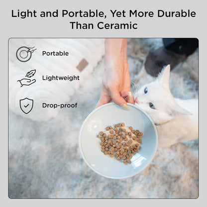 Necoichi BPA-Free Extra-Wide Elevated Cat Food Bowls, 2-Pack (Classic)