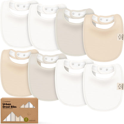 KeaBabies 8-Pack Organic Baby Bibs for Drooling and Teething (Pets & Paws)