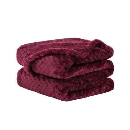 uxcell Fluffy Knitted Pet Blanket for Kitten Doggy 27x40 Burgundy