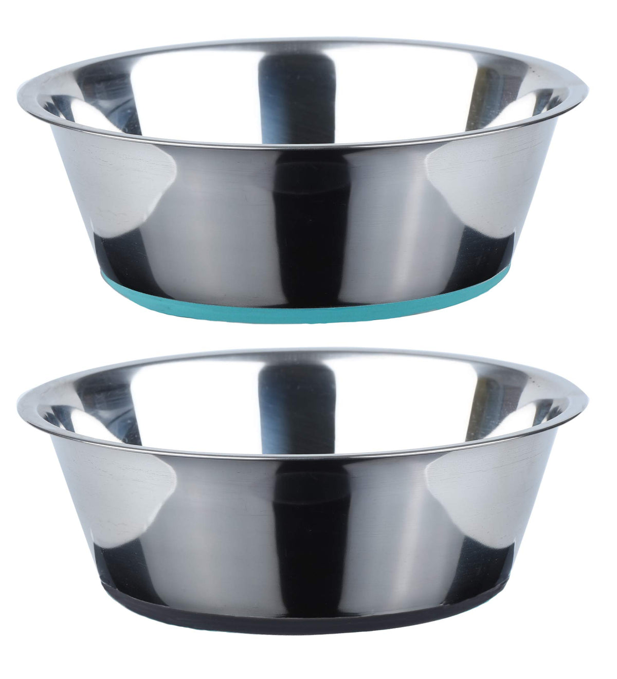 PEGGY11 Deep Stainless Steel Dog Bowls, 3 US Cup Each, 2-Pack