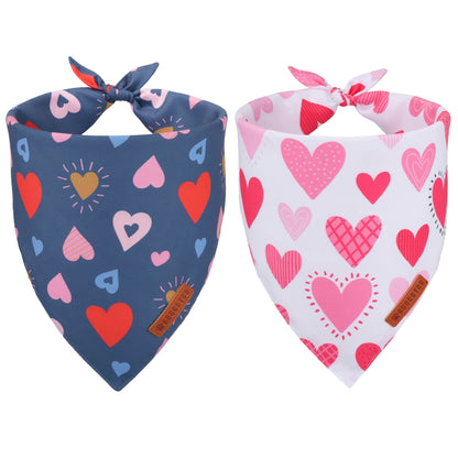 ADOGGYGO Rainbow Dog Bandana, 2 Pack Pride Bandana for Dogs, X-Large