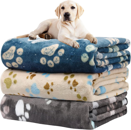 Rezutan Blanket for Large Dogs & Cats Soft Reversible Cute Paw 40"x31"