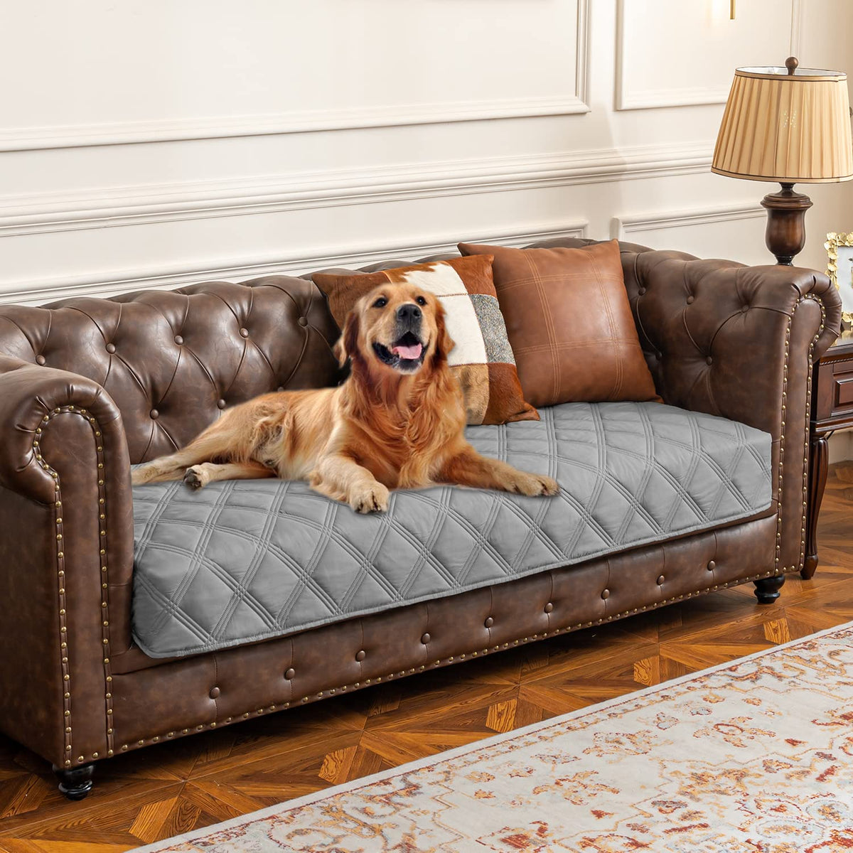 Ameritex Waterproof Dog Bed Cover Pet Blanket with Anti-Slip Back