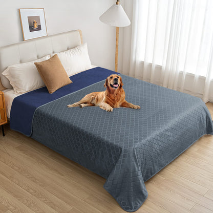 Waterproof Dog Blanket, Soft Reversible Throw for Couch & Bed Protection