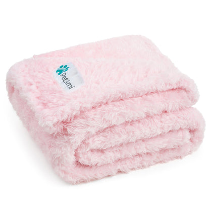 PetAmi Soft Plush Sherpa Dog Blanket for Pet Cat, Medium 29x40, Dusty Blue