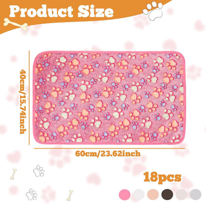 Retainbre 18Pcs Puppy Blankets for Small Dogs, Cats, Kitten, 23X16 Inch