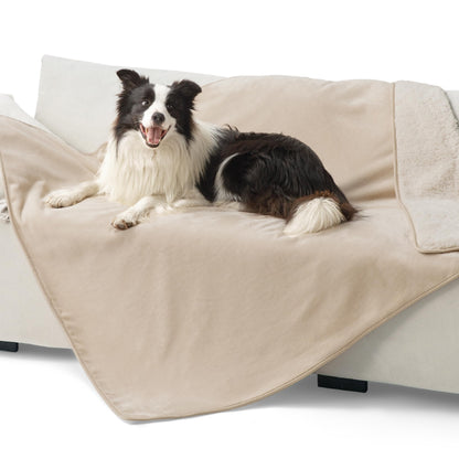 Bedsure Waterproof Dog Blankets for Large Dogs Sherpa Fleece Throw, 40X50