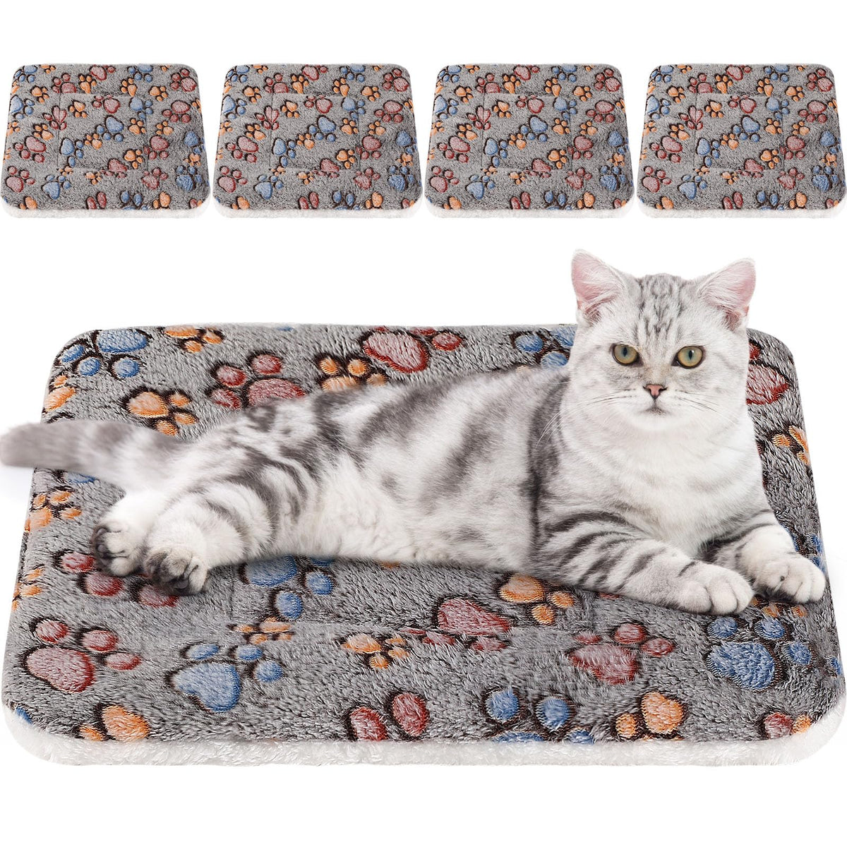Tuanse 4 Pack Soft Pet Bed Mat Small Dog Crate Fleece