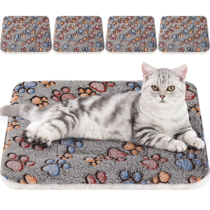 Tuanse 4 Pack Soft Pet Bed Mat Small Dog Crate Fleece