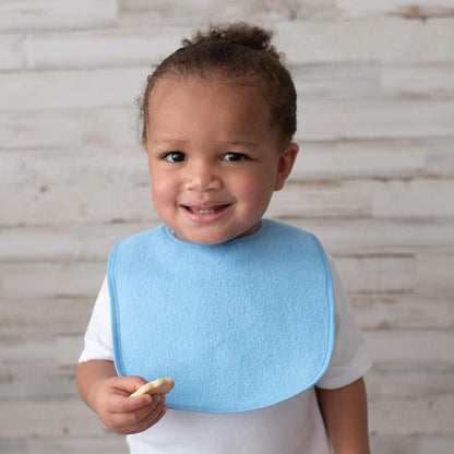 Neat Solutions 10 Pack Water Resistant Bib Set Blue/Grey Assorted, 10 Count, 0+ Months