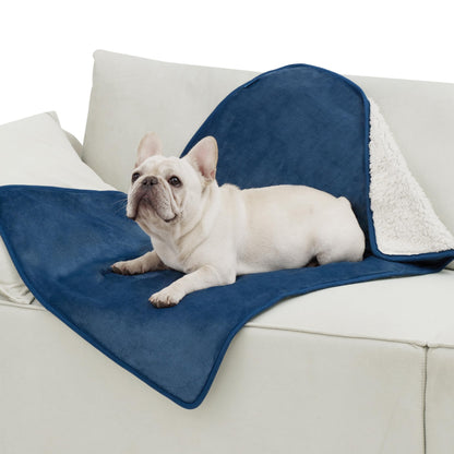 Bedsure Waterproof Dog Blankets for Large Dogs Sherpa Fleece Throw, 40X50