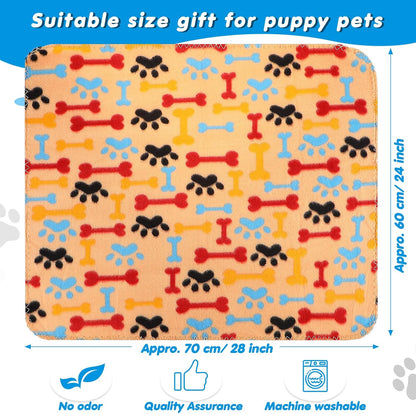 Chumia 28 Pcs Puppy Blanket Bulk Fleece Dog Blanket, 24x28 Inch, 28 Styles