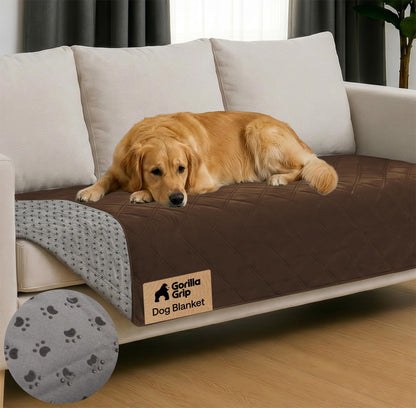 GORILLA GRIP® Waterproof Dog Blanket, Couch Cover for Dogs, 82x102 Charcoal