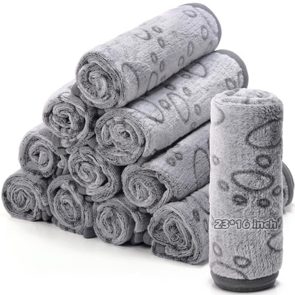 Tegeme 12 Pcs Puppy Blanket for Cat, 30 x 20 Inch White