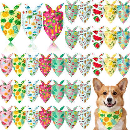Weewooday 50 Pcs Fall Dog Bandanas Bulk for Autumn Pet Soft Bibs Adjustable Squirrel Fox Hedgehog Kerchief Bandana for Small Medium Large Grooming Accessories (Fall Animals, 25.6 x 17.7 x 17.7 Inch)