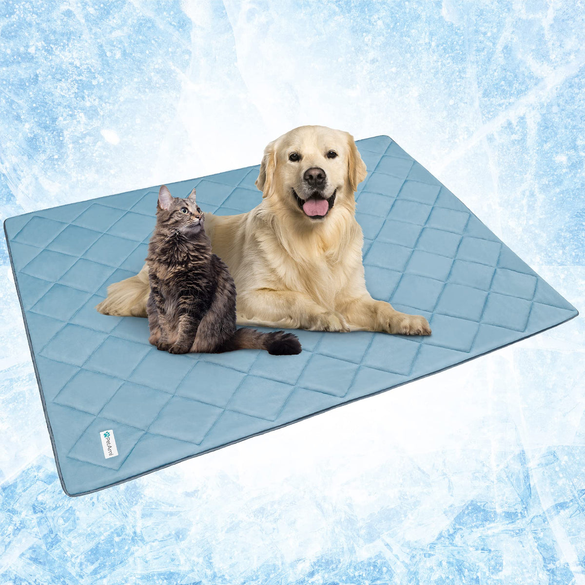 PetAmi Cooling Dog Blanket Lightweight Soft for Large Pet Cat, 40x60 Navy