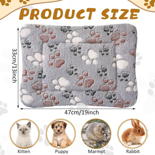 Tuanse 4 Pack Soft Pet Bed Mat Small Dog Crate Fleece