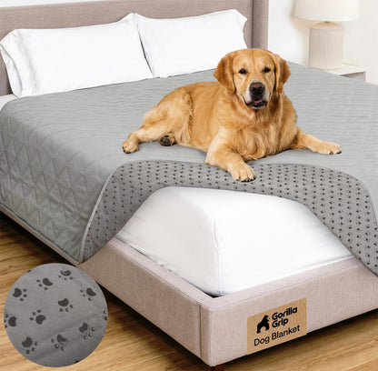 GORILLA GRIP® Waterproof Dog Blanket, Couch Cover for Dogs, 82x102 Charcoal