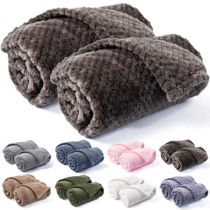 Warm Soft Fuzzy Dog or Cat Blanket, Plush Fleece Throws for Puppy, Kitten, Medium, Large Dogs - Blue (M/32" x 40")