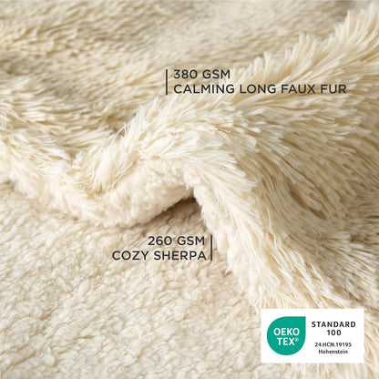 Bedsure Waterproof Dog Blankets for Large Dogs, Fluffy Faux Fur, 60×80"