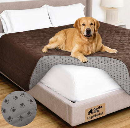 GORILLA GRIP® Waterproof Dog Blanket, Couch Cover for Dogs, 82x102 Charcoal