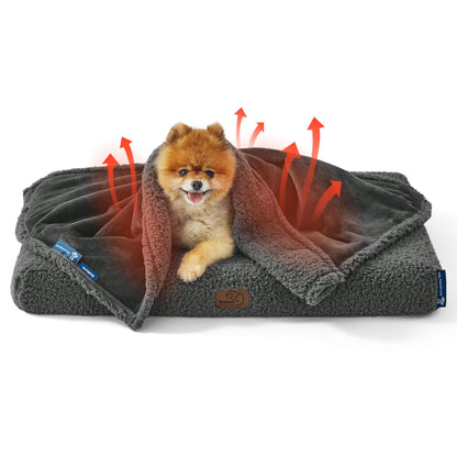 Bedsure Waterproof Dog Blankets for Large Dogs Sherpa Fleece Throw, 40X50