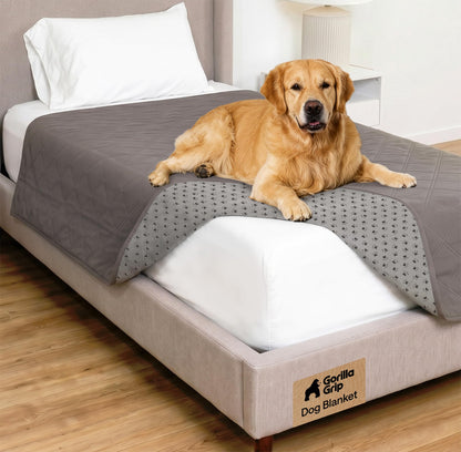 GORILLA GRIP® Waterproof Dog Blanket, Couch Cover for Dogs, 82x102 Charcoal
