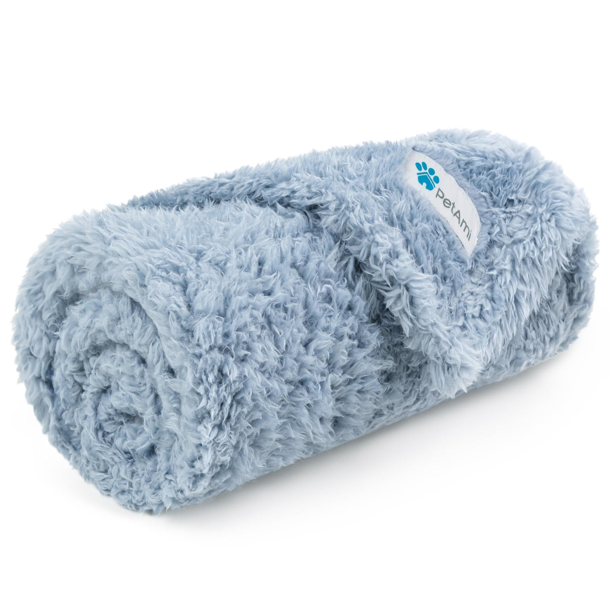 PetAmi Soft Plush Sherpa Dog Blanket for Pet Cat, Medium 29x40, Dusty Blue