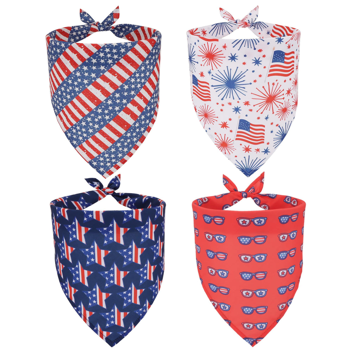 ADOGGYGO 4 Pack Dog Bandana Christmas Pet Scarf Triangle Bibs Kerchief Set Pet Christmas Costume Accessories Decoration for Large and X-Large Dogs (X-Large)