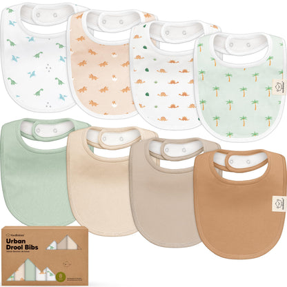 KeaBabies 8-Pack Organic Baby Bibs for Drooling and Teething (Pets & Paws)
