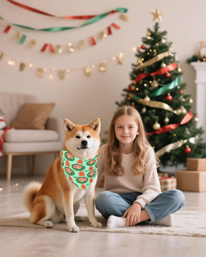 PET SHOW 100 Pack Christmas Dog Bandanas Bulk Seamless for Medium Dogs